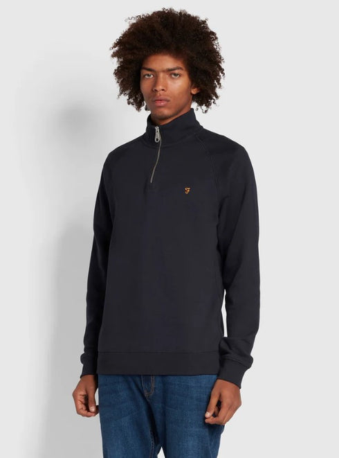 Farah Jim Half Zip Sweater Navy